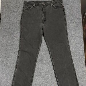 Wrangler Men's Dark Gray Straight Jeans 38x34